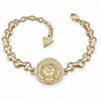 Pulsera Guess UBB28108-S para chica. Fabricada en acero inoxidable con baño de oro amarillo.
