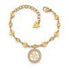 Pulsera Guess UBB78017-S para mujer. Fabricada en acero con baño de oro amarillo.