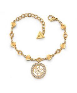 Pulsera Guess UBB78017-S para mujer. Fabricada en acero con baño de oro amarillo.