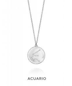 Collar de plata con horóscopo plata acuario Viceroy Jewels 61014C000-38A