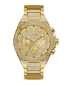 Reloj paras hombre GUESS GW0059G2. Dorado con piedras de Swarovski