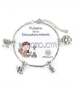 Pulsera de la educadora infantil en plata